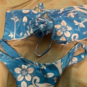 CORALSWIMX blue hawaiian bikini set